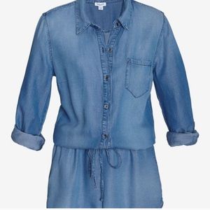 Splendid Denim Long Sleeve Romper Size XS